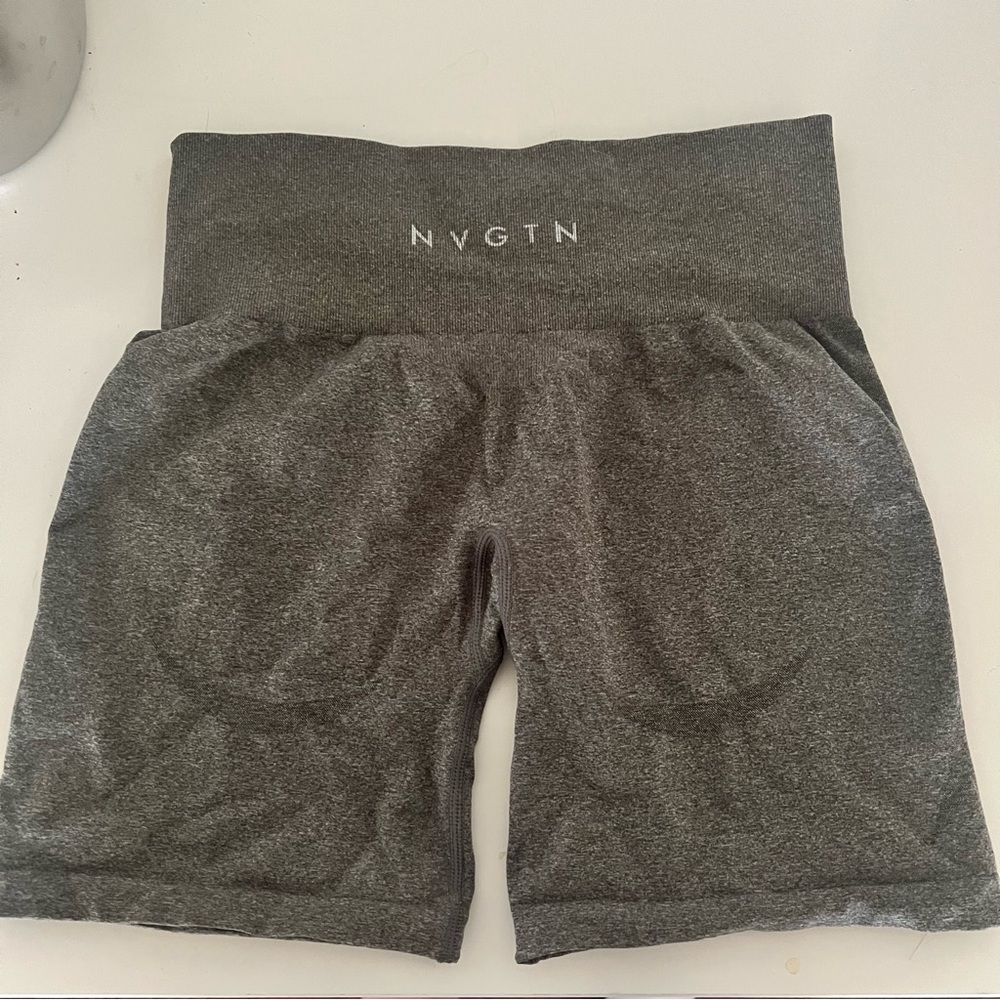 NVGTN Khaki Green Contour Seamless Workout Shorts
